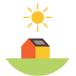 Residential rooftop PV Icon
