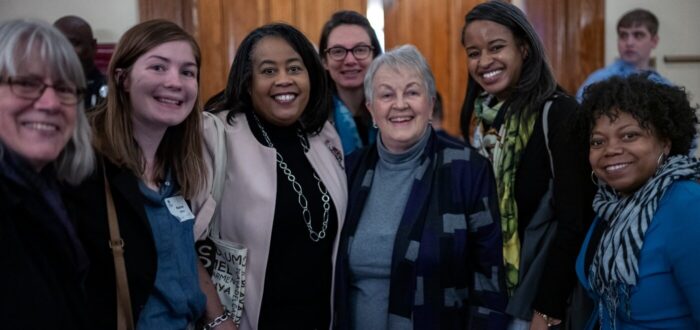 A group of ladies smiling